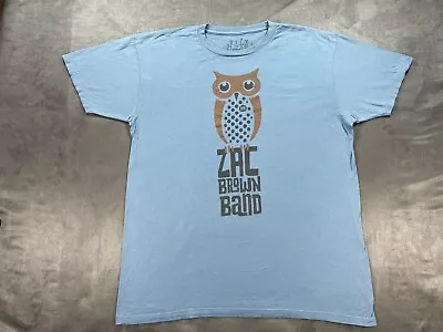 ZBB Zac Brown Band Country Southern Ground Owl Concert Tour Shirt 2014 Blue Lrg  • $25.50