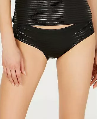 Nike 6:1 Shine Stripe Hipster  Bikini Bottom Sz XS Black  • $19.99