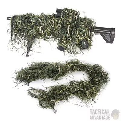 Camouflage Rifle Rag Ghillie Suit 3D Cover Bow Wrap Sniper Airsoft Paintball UK • £8.69