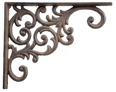 Wall Shelf Bracket Brown Cast Iron Brace Custom Shelves • $15.98