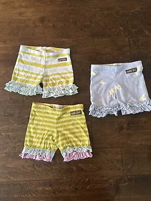 Matilda Jane Shorties Size 4 Lot Of 3 Cute Summer Colors! Striped Yellow Blue • $22.99