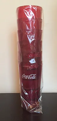 $33.99 • Buy New (6) Coke Coca Cola Restaurant Red Plastic Tumblers Cups 32 Oz Carlisle