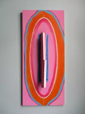 'TIME' An Abstract Painting 3-Dimensional Wood Wall Hanging Sculpture - Ranton • $170
