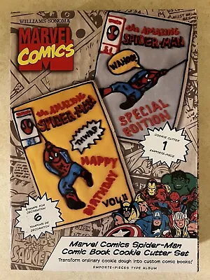 Marvel Comics SPIDER-MAN Comic Book Cookie Cutter Set Williams Sonoma • $5.75