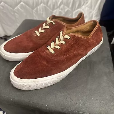 Kenneth Cole New York Men's Toor Sneakers Brick Red Leather Size 12 • $20.79