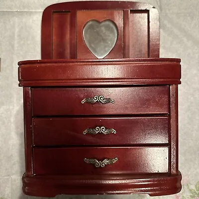 Wooden Vintage Mini Dresser Chest Jewelry Box - Beautiful & Durable Quality • $34.99