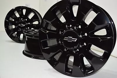 20  CHEVY Silverado 2500 HD 3500 OEM FACTORY WHEELS RIMS 2022 2023 24 Black GMC • $1995