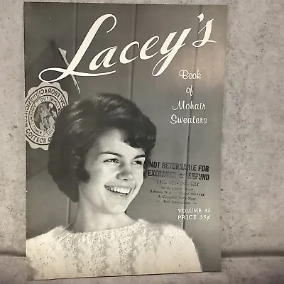 Vintage 1964 Lacey's Book Of Mohair Sweaters Knitting Patterns Instructions • $8