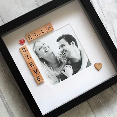 £21.99 • Buy ChristmasGirlfriend Boyfriend Personalised Photoframe Gift Present Handmade Wife