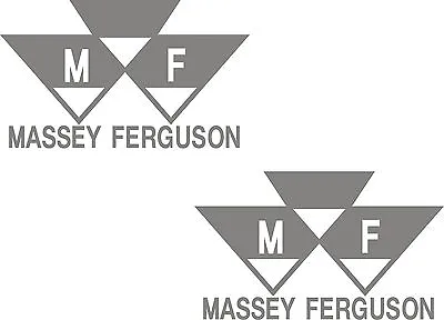 Dx 2 - Massey - Ferguson Vinyl Decals Silver  4  X 6 1/2  • $6.99