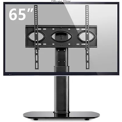$39.99 • Buy Table Top TV Stand With Swivel Mount For Most 27-55 Inch Plasma Flat Screen TVs