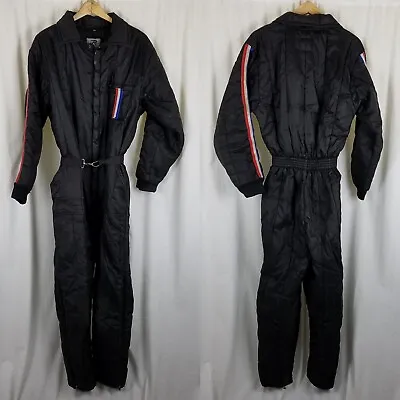 Vintage Rothco Insulated One Piece Winter Ski Snowsuit Mens L Racing Stripes • $99.99