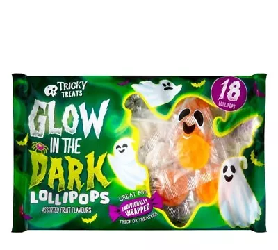 Halloween Treak Or Treat Glow In The Dark Halloween Lollipops 18pk • £3.99