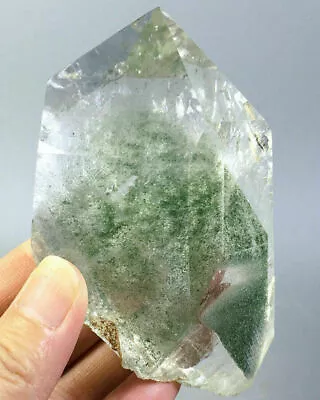 Natural Clear Green Phantom Quartz Crystal  Pyramid  Obelisk Wand Point 246g • $63.99