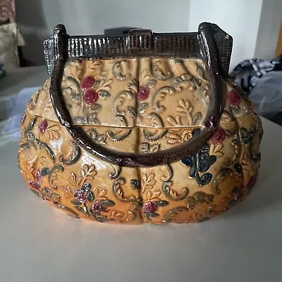 Rose Pattern Vintage Handbag Cookie Jar Int'l Art China International Art • $22