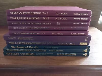 TRAIN BOOKS X 10 - O S NOCK + OTHERS - HARDBACK HB • £10