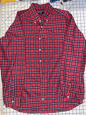 Cremieux Mens Western Pearl Snap Button Up Long Sleeve Size L Plaid Red • $19.99