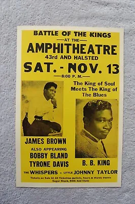 James Brown And B.B. King Battle Of The Kings Concert Poster 1971 Chicago • $4.25