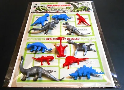 MPC Dinosaur Monsters Carded Set 1964 Original Color Match Dinos & Display Card • $98