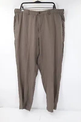 Brooks Brothers Pants Men's 40 L32 Irish Linen Flat Front Straight Leg Pockets • $23.96