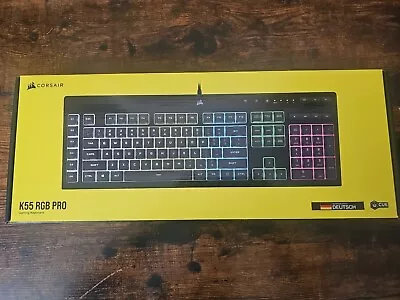 K55 RGB PRO XT Membrane Wired Gaming Keyboard – German Keyboard • £35.85