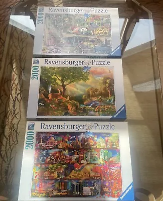 LOT OF 3 Ravensburger Puzzles 2000 Pieces WOW! • $32