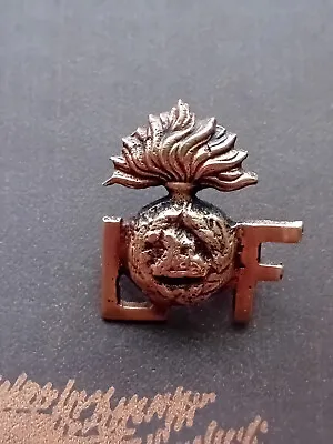 Lancashire Fusiliers LF Brass Badge: Wreath & Sphinx On Flaming Grenade 2 Lugs • £10