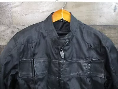 Fulmer Motorcycle Jacket Size Large Black Armored Full Zip Quilted Vented Moto • $49.95