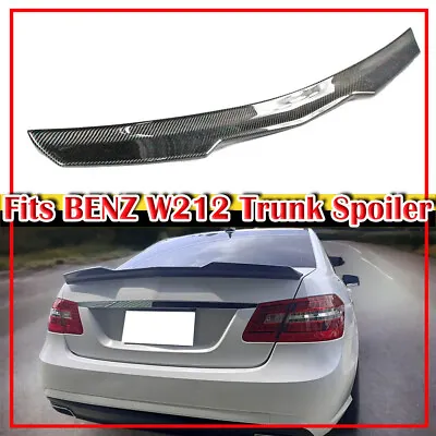 Fit For Mercedes BENZ E-Class W212 Sedan V Style Rear Trunk Spoiler Real Carbon • $208