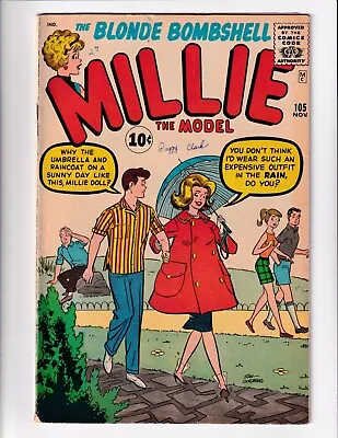 Millie The Model 105 Vg Marvel Comics Book Teen Humor Goldberg/lee (1961) • $32.99