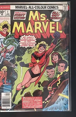 Ms Marvel 1 (1977) - Marvel Comic First Appearance Carol Danvers As Ms Marvel. • £25