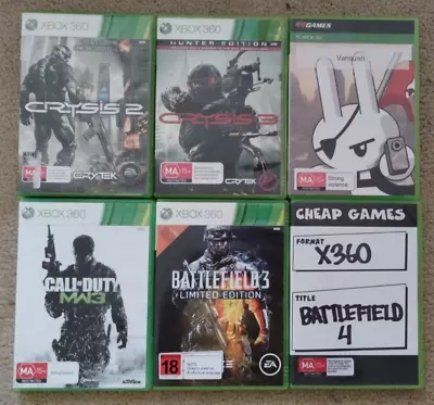 Xbox One Games Bundle - Crysis 2 Crysis 3 Vanquish Call Of Duty MW3 Battlefield • $80