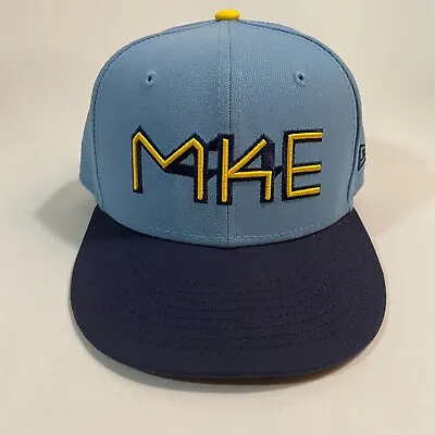 Milwaukee Brewers MKE New Era Powder Blue Hat 7 1/8 Fitted • $17.99