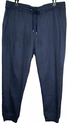 Orvis Luxe Jogger Sweatpants Lounge Pants Blue Mens Size 2XL Fleece Lined • $32.36