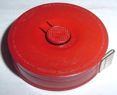 VINTAGE Measure Tape - Rule 1970s Hoechstmass GERMAN Rollfix RETRACTABLE Red 60  • $9.95