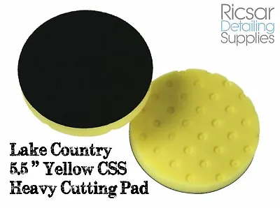 Lake Country CCS Smart Foam Pad 5.5  – Yellow Cutting Pad For Polisher • £10.95