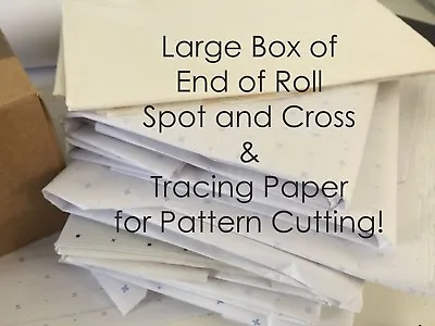 £18.99 • Buy BLUE Spot Dot & Cross - Pattern Cutting Paper -Drafting- END OF ROLL PIECES 2KG