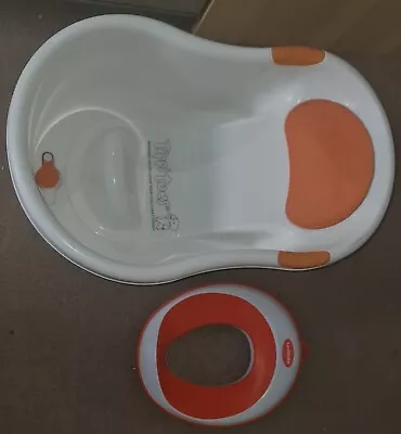 Tippi Toes Mini Baby Bath Tub Orange With Toilet Seat • £15