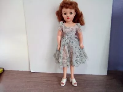 Vintage 1950’s Ideal Miss Revlon Doll Marked VT-18 Original Dress 17”  & Shoes • $45