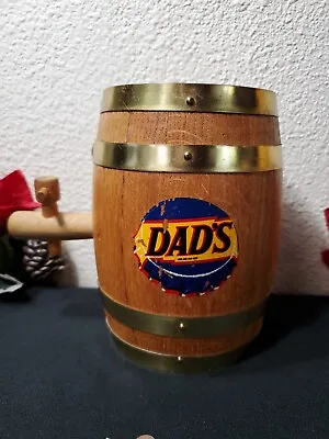 Vintage DAD's Root Beer Wooden Keg Banks With Key WORKS • $34.90