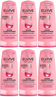 £14.99 • Buy 6 X LOreal Elvive Nutri Gloss Shine Dull Hair Conditioner 500ml