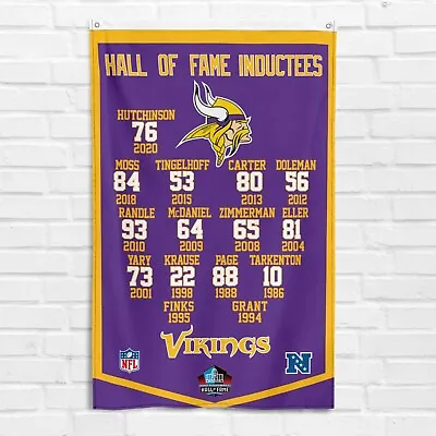 For Minnesota Vikings Fans 3x5 Ft Flag Hall Of Fame Inductees NFL Champs Banner • $15.99