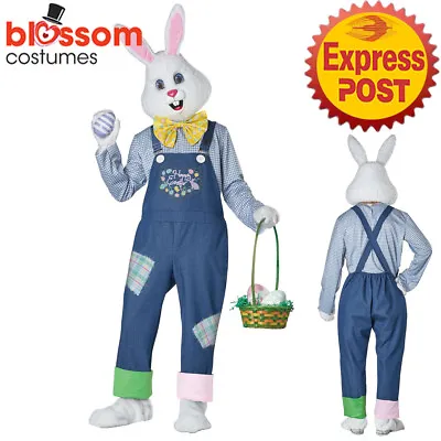 CA1680 Deluxe Happy Easter Bunny Rabbit Mascot Suit Fancy Dress Adult Costume • $73.02