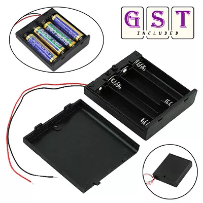 5x 4slot AA Battery Holder With On/Off Switch 6V Battery Holder With Fly Leads • $10.84