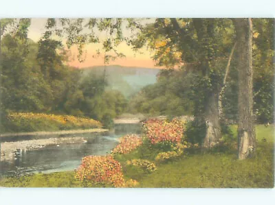 1920's RIVER SCENE Woodstock Vermont VT AE6925 • $2.99