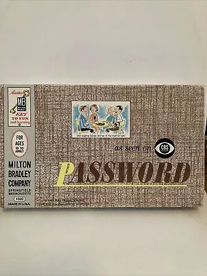 Vintage Password Game 1962 1st Ed. By Milton Bradley CBS • $15