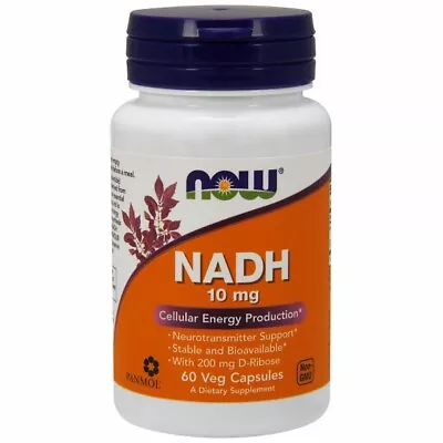 NADH With Ribose 10 Mg 60 Vcaps By Now Foods • $30.58