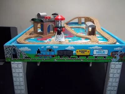£40 • Buy Learning Curve Wooden Play Table With Attached Track Set And Accessories