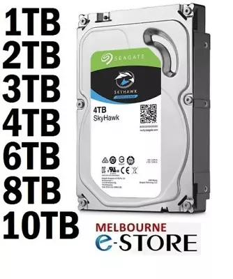 Seagate Skyhawk Internal Hard Drive 1TB 2TB 3TB 4TB 6TB 8TB 10TB Surveillance • $145