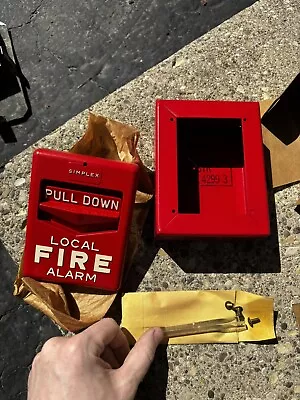 Simplex 4251 Vintage Fire Alarm Pull Station. NOS In Box No Keys • $60